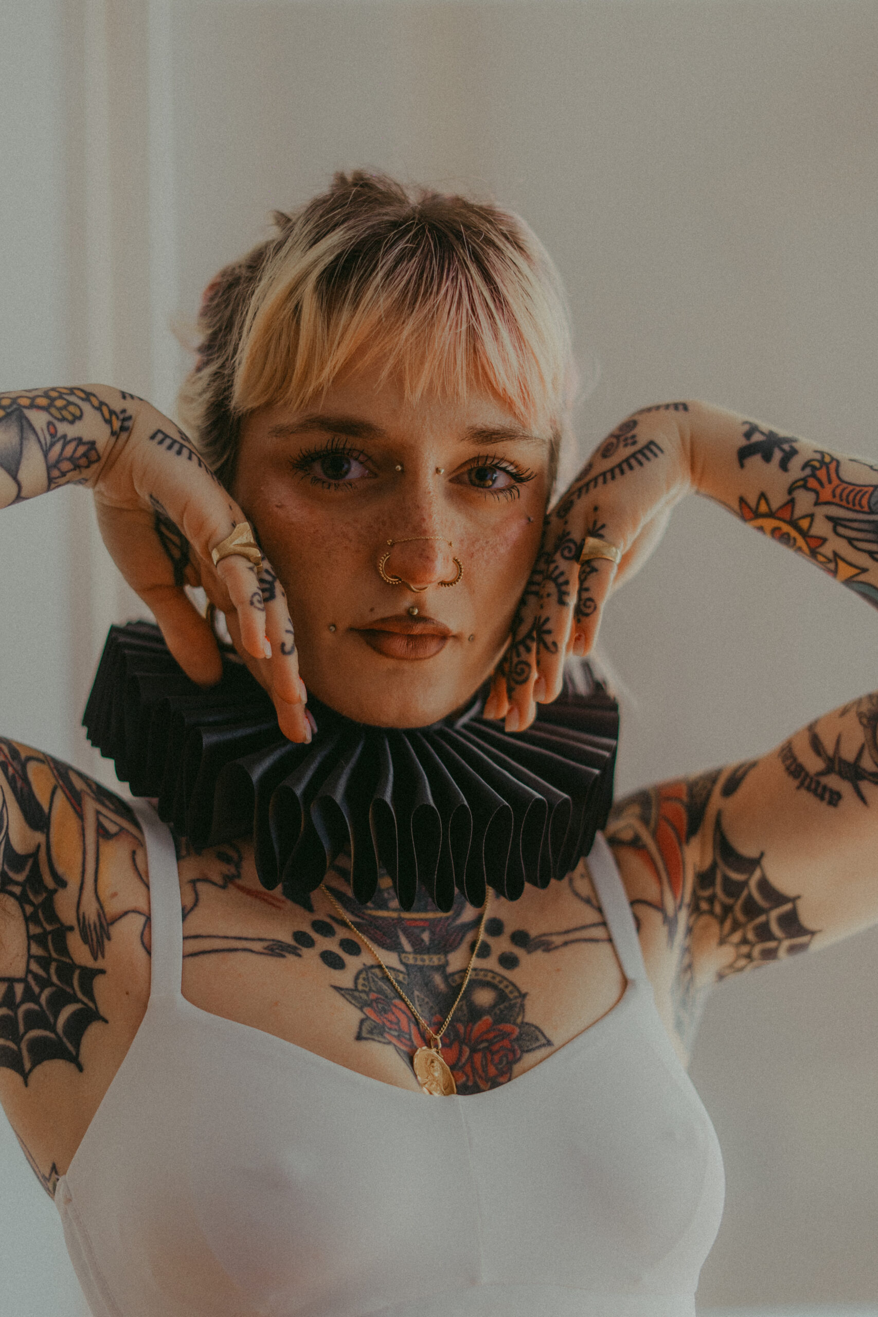 Floral lingerie photoshoot