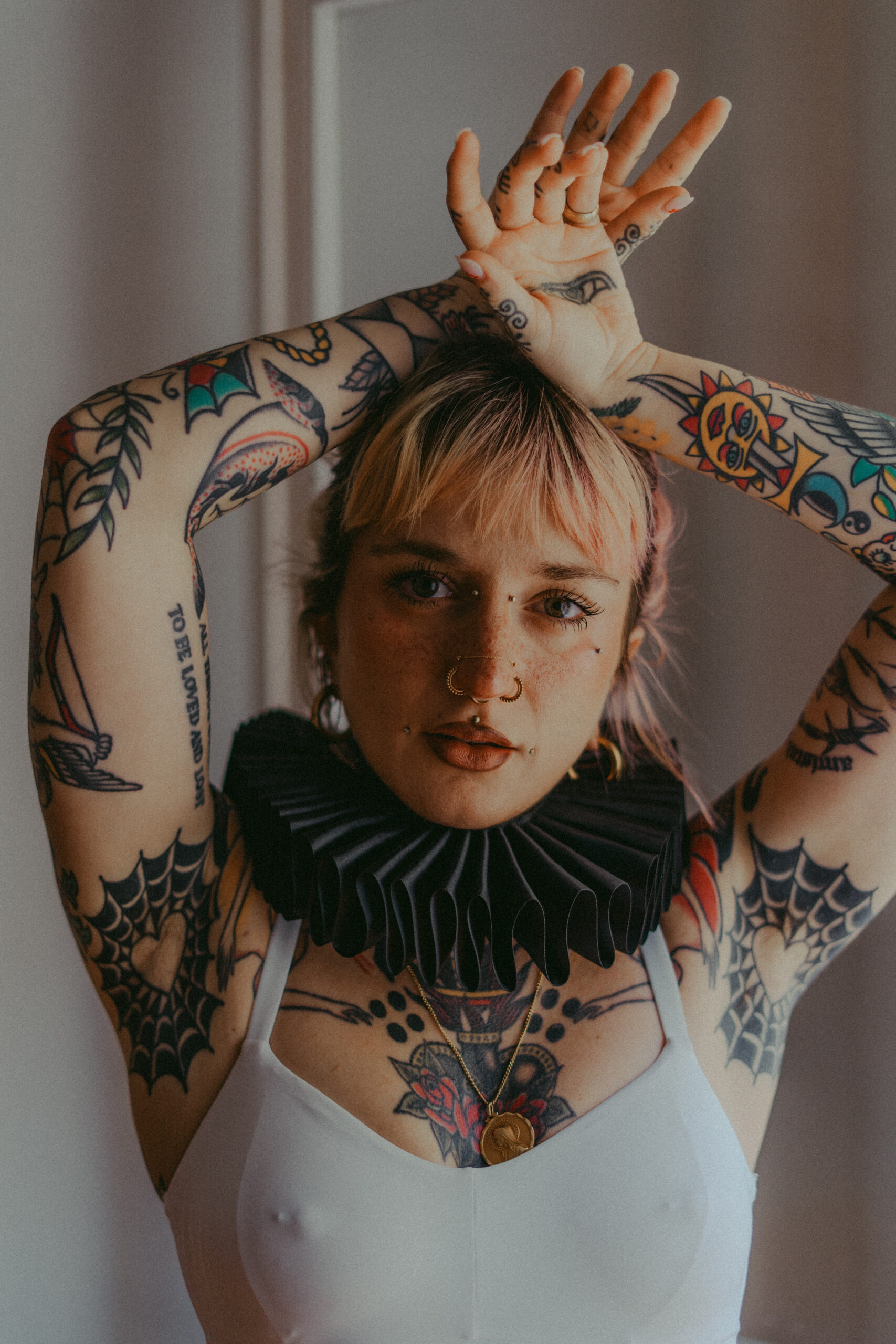 Floral lingerie photoshoot