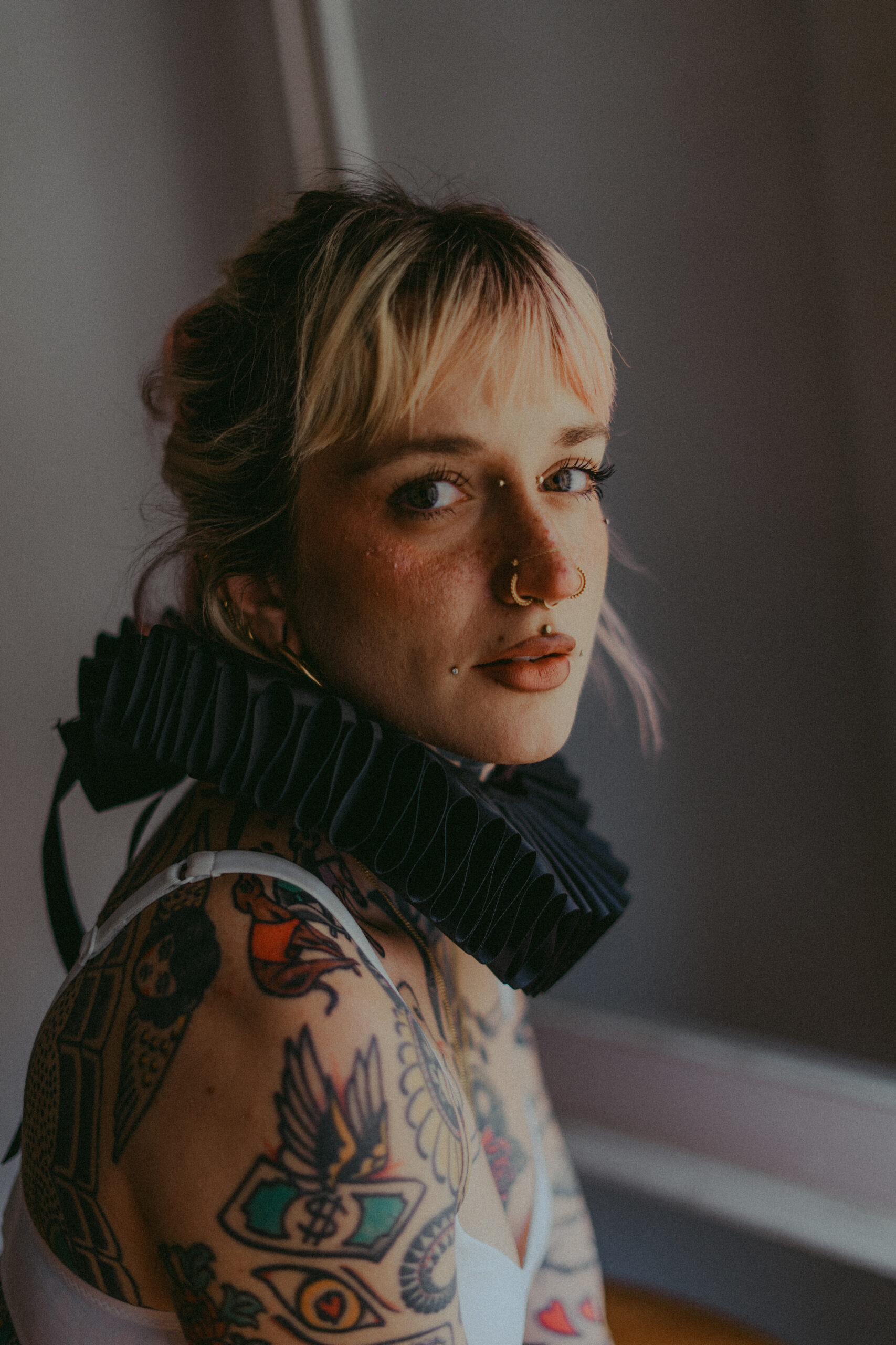 Floral lingerie photoshoot