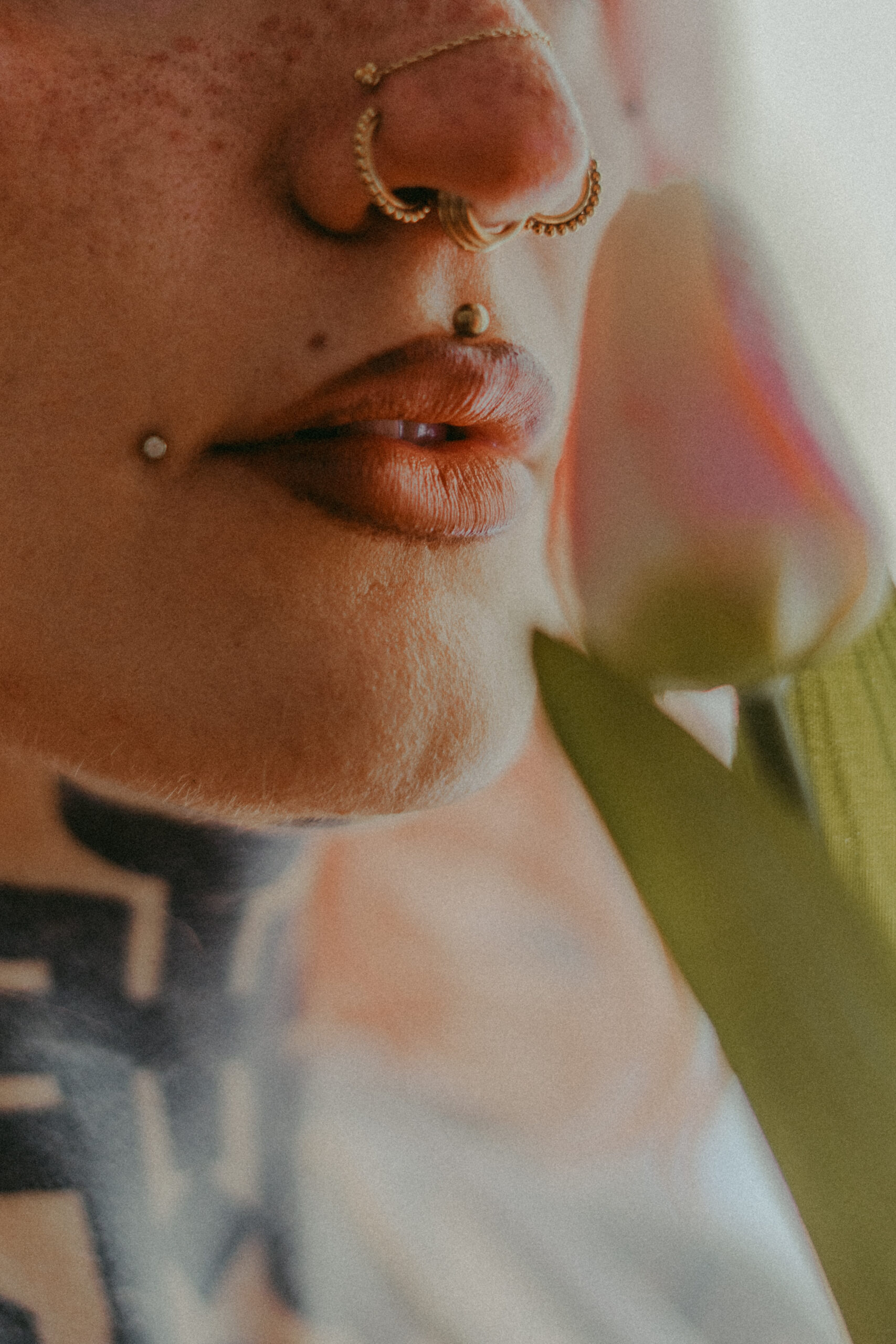 Floral lingerie photoshoot