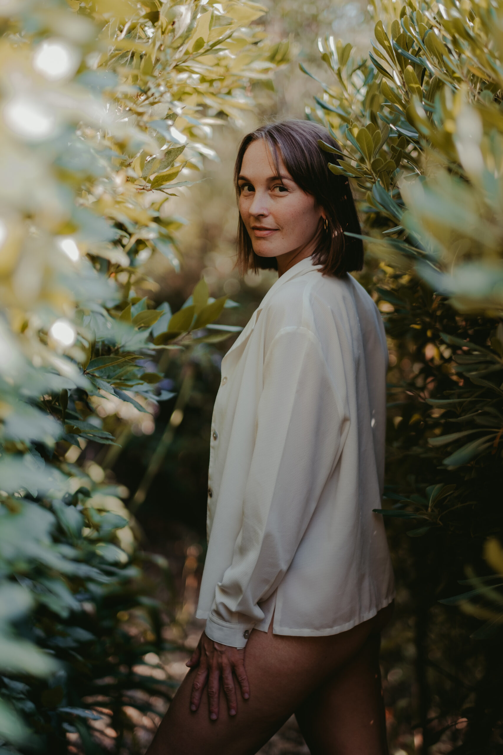 Sesión de fotos íntima en la naturaleza